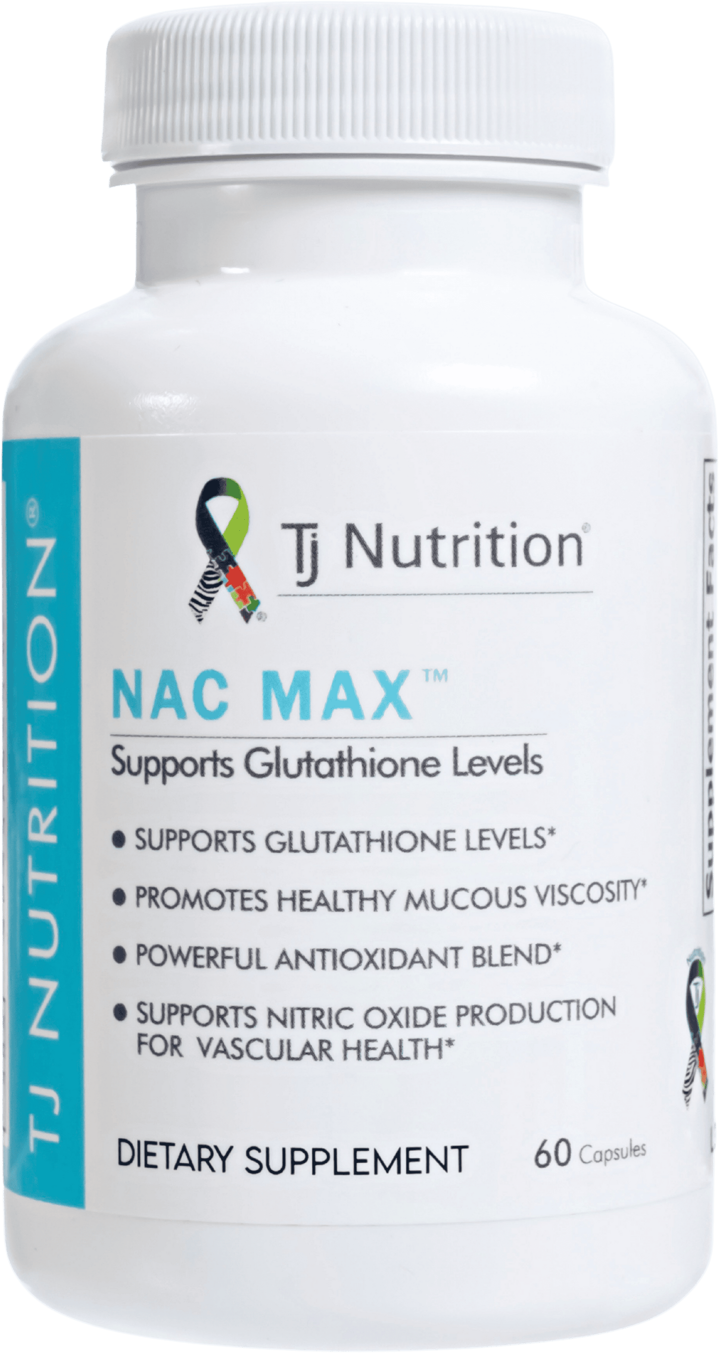 A bottle of TJ Nutrition NAC MAX to support glutathione levels