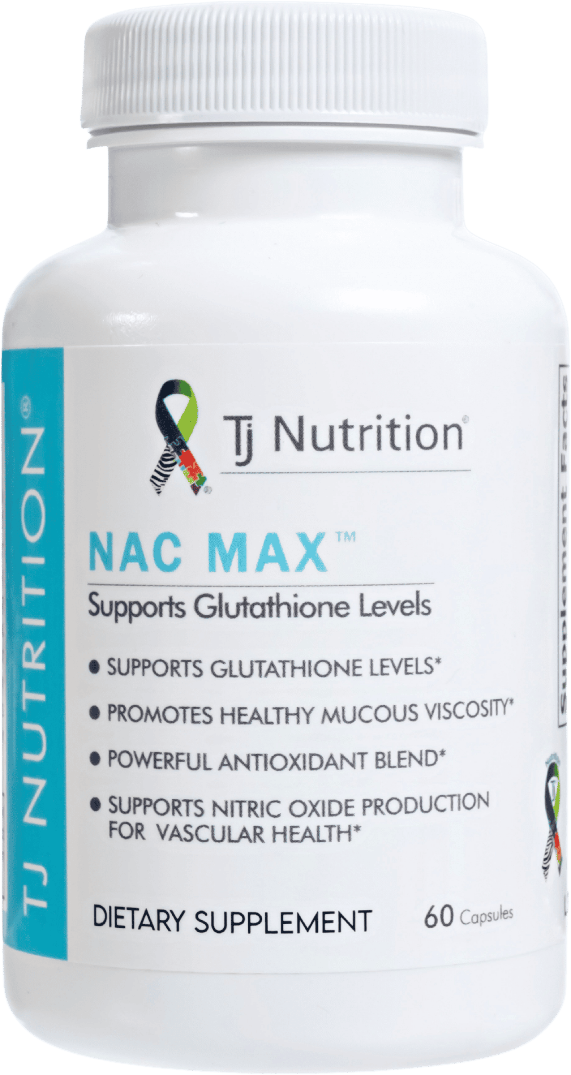 A bottle of TJ Nutrition NAC MAX to support glutathione levels