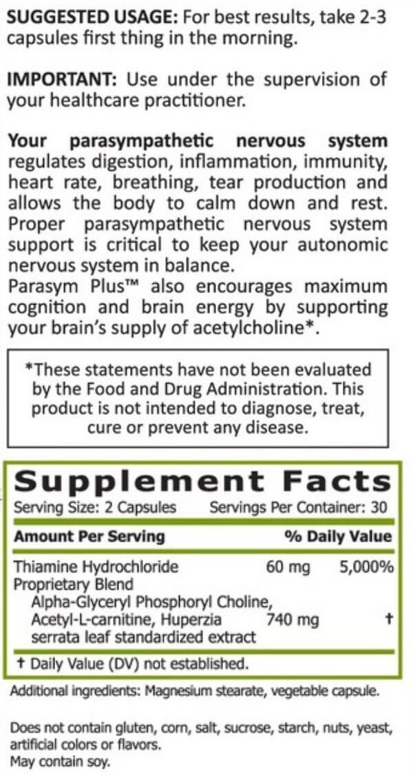 Parasym Plus + NAC MAX Combo | Vagus Nerve & Antioxidant Support  Vagus  Nerve Support