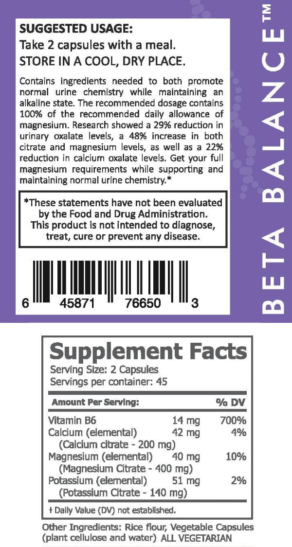 Thera pH suggested usage and supplement facts